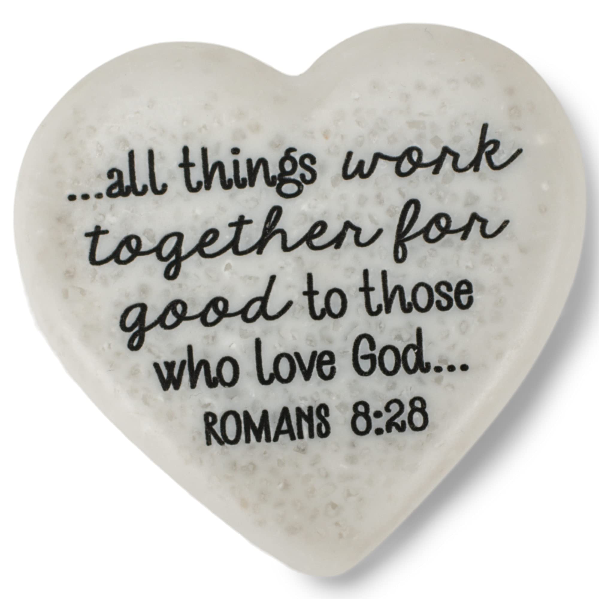 Lighthouse Christian Products All Things Work Together for Good Classic White 2 x 2 Cast Stone Decorative Sign
