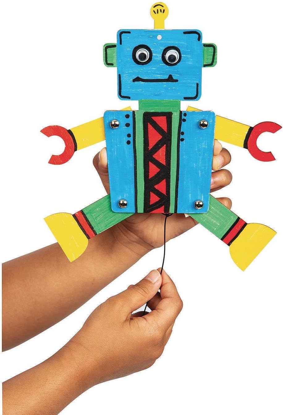 Robot Pull Toys Craft Kit (Pack of 12) Toys & Games