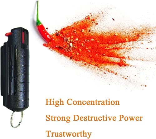 Miniatura 8 de Llavero de liberación rápida con spray de pimienta OC de fuerza policial para un fácil transporte y acceso rápido para un agarre más preciso y más