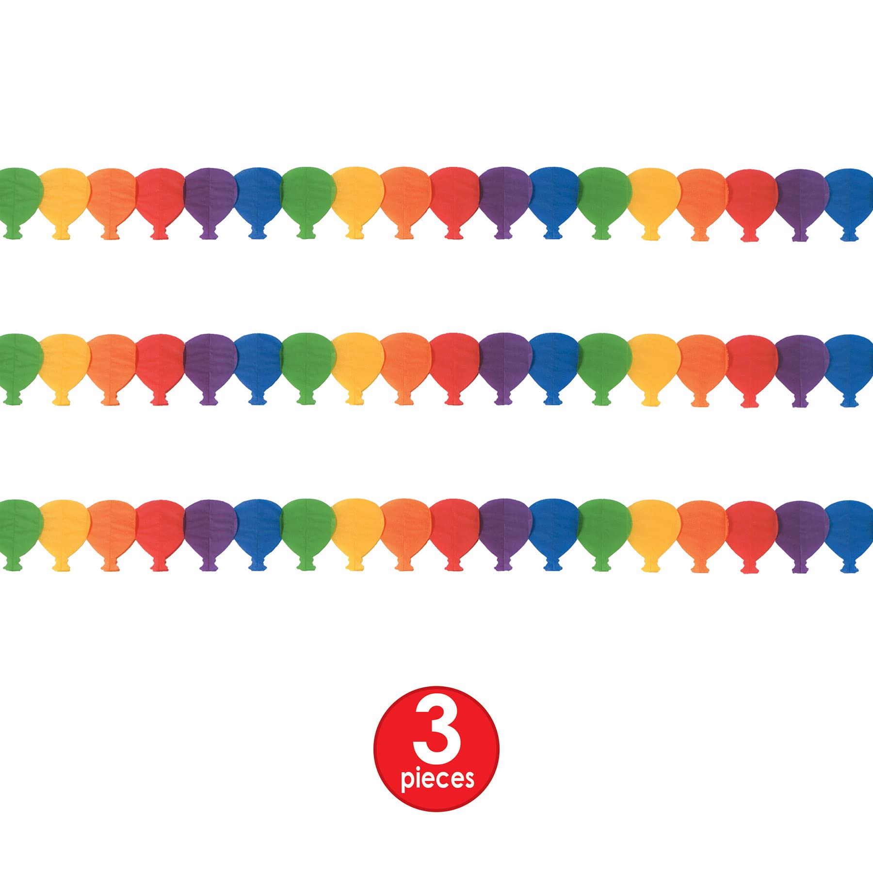 Beistle S55107AZ3 - Guirnalda de Globos, Papel, Multicolor