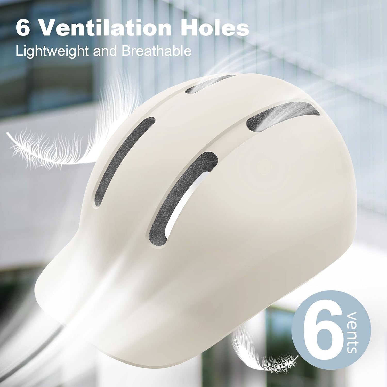 Shinmax Bike Helmet - Lightweight Adjustable Baseball Cap Style Cycling Helmet with Long Visor, Reflective Strip, for Urban Commuter, Mountain & Road Biking - Image 4