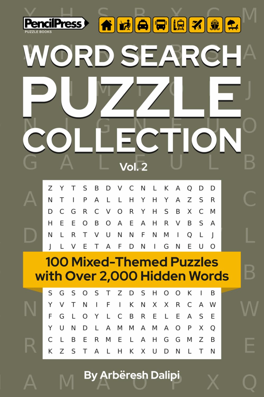 Word Search Puzzle Collection: 100 Mixed-Themed Puzzles with Over 2,000 Hidden Words
