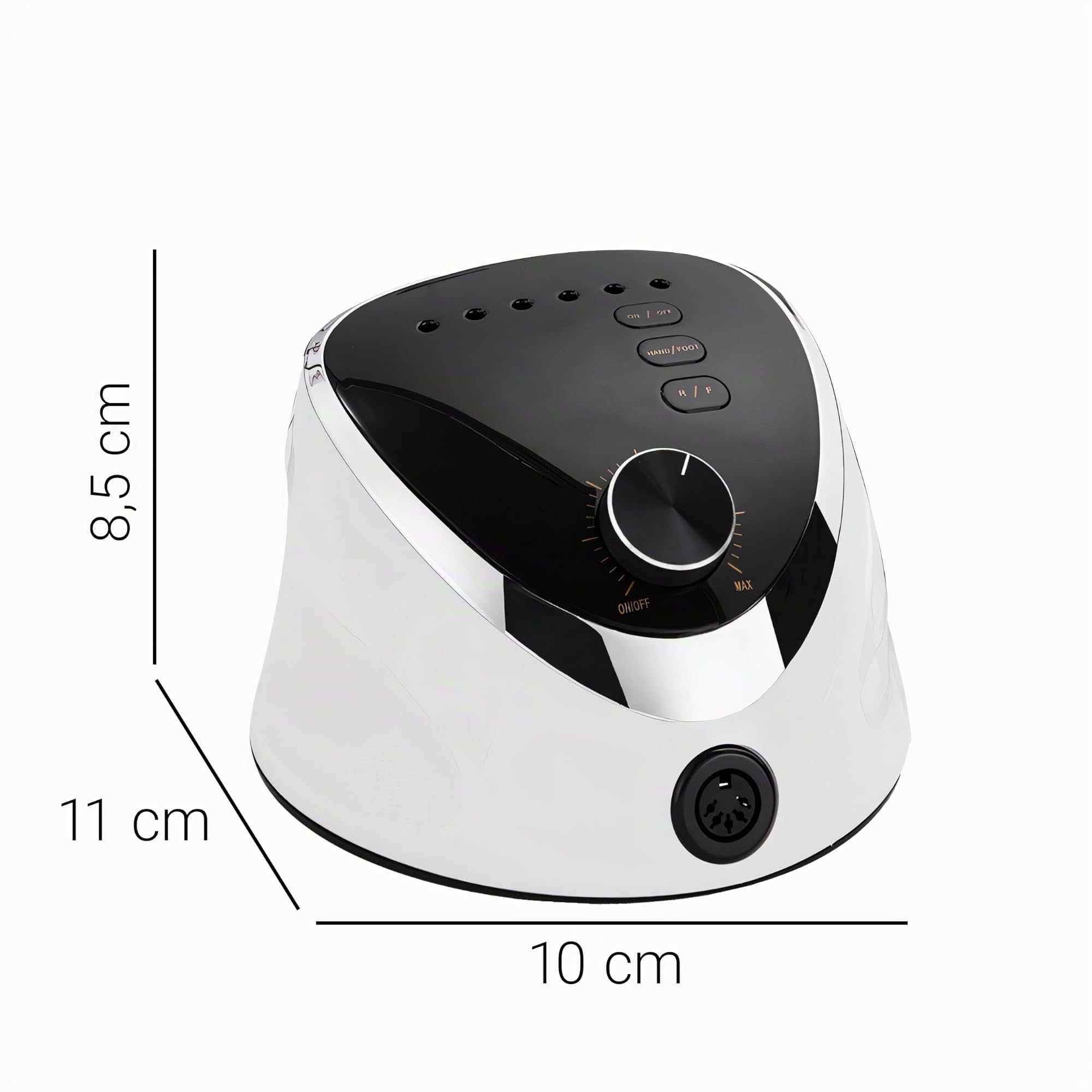 Retoo Fresa per Unghie 35000 giri/min, 6 Testine Di Levigatura, Fresa elettrica lima professionale con display a LED, fresa in gel, callo, rimozione manicure, pedicure, velocità regolabile, nero