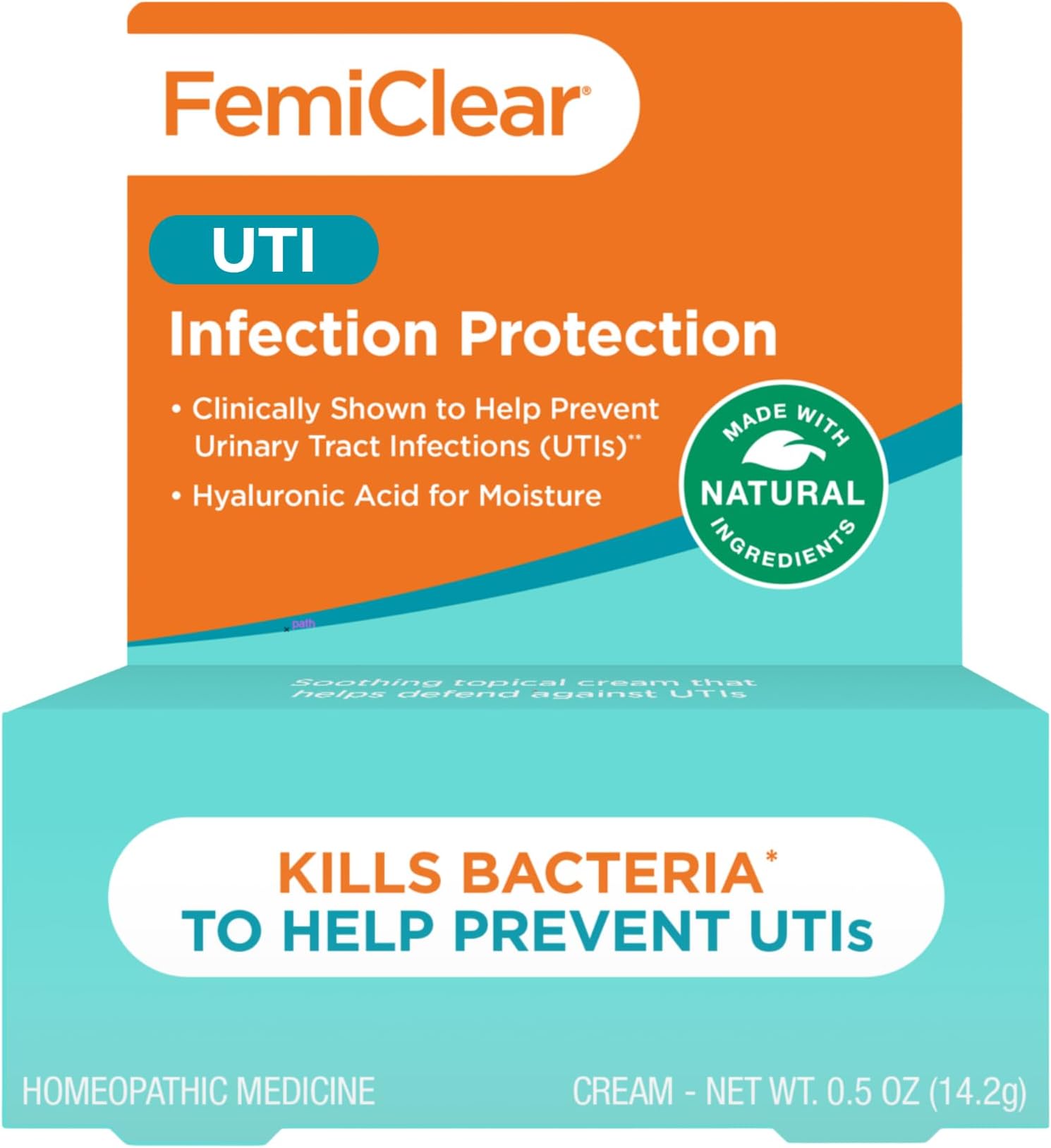 FemiClear Infection Protection Vulva Cream, Protection Against Urinary Tract Infections and Recurring UTIs, Made with Natural Ingredients, Feminine Care