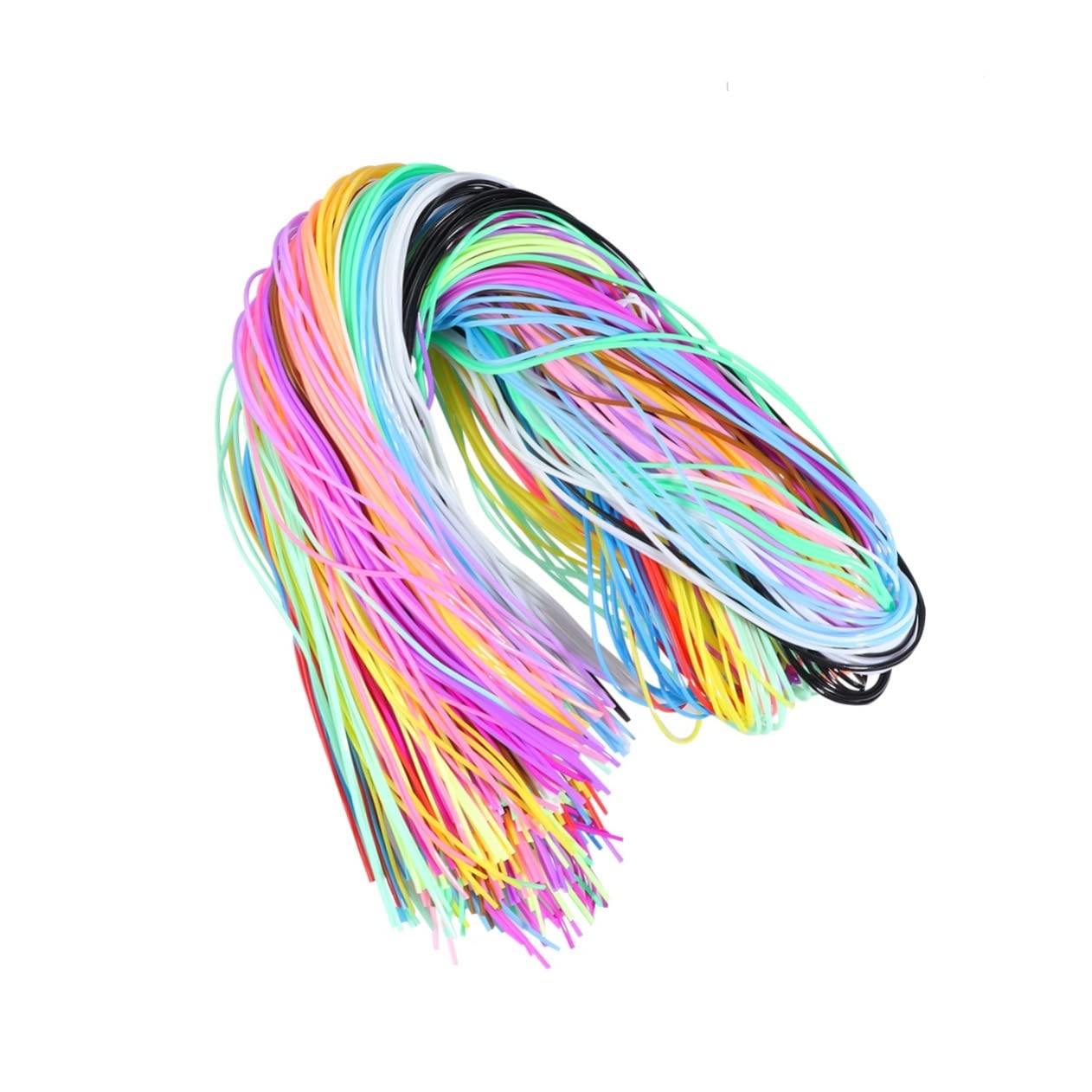 PVC Webkordel Schnur für Ketten 2 Beutel mit 400 Stück 20 Farben 1,8mm für Armbänder Schlüsselanhänger Basteln und Knoten Zufällige Farbe