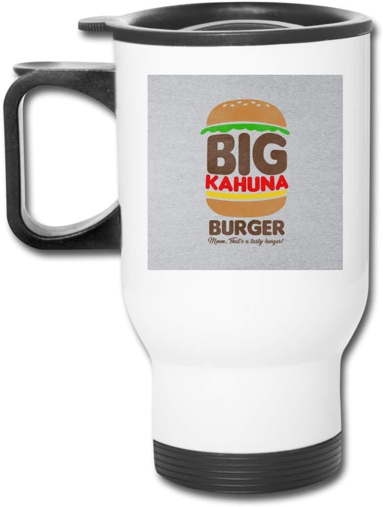 DJNGN Big Kahuna Burger Tarantino 16 Oz Stainless Tumbler Double Wall Vacuum Coffee Mug with Splash Proof Lid for Hot & Cold Drinks