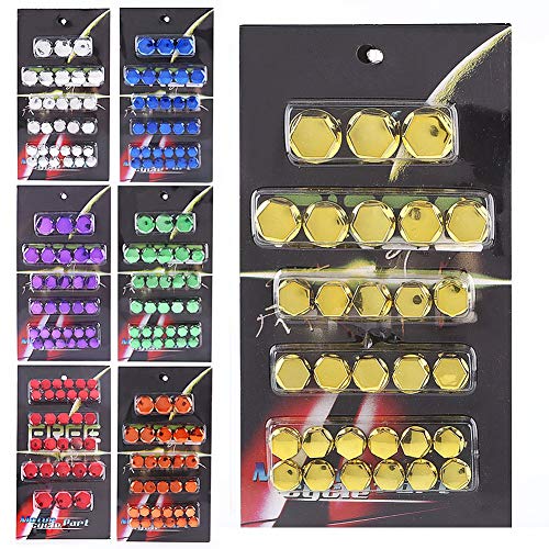 Image of Motorcycle Hex Socket Screw Nut Covers 30Pcs Blue Plastic 8-20mm Universal Fit