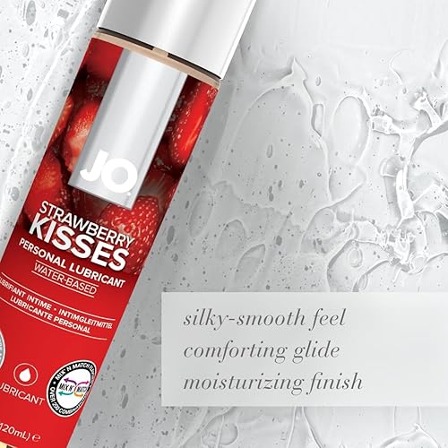 Miniatura 6 de JO H2O Lubricante con sabor a fresa, lubricante sin azúcar a base de agua para hombres, mujeres y parejas, 4 onzas líquidas