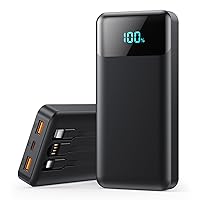 Power Bank 26800mAh, Powerbank con Cavi Integrati 25W PD Ricarica Rapida Caricatore