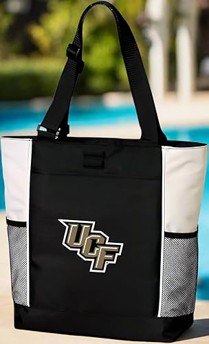 Miniatura 4 de Broad Bay UCF Tote Bags Universidad de Florida Central Totes Playa Piscina o Viajes, Negro -