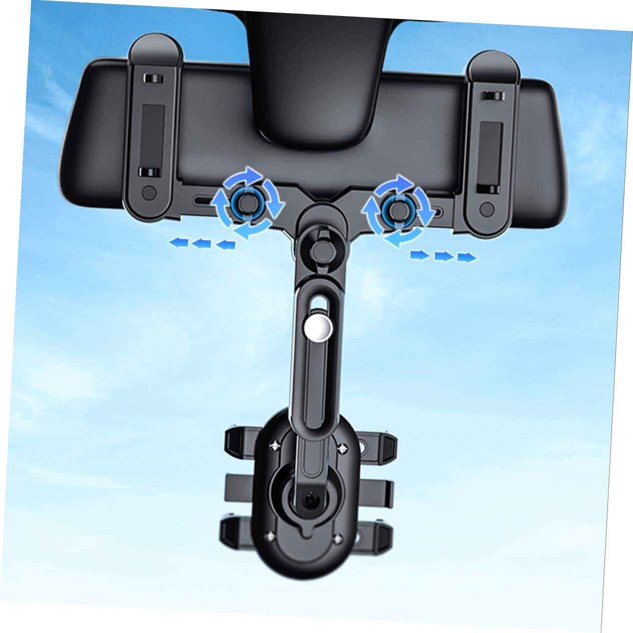 Homoyoyo Supporto Cellulare Specchietto Retrovisore Auto Nero, ABS