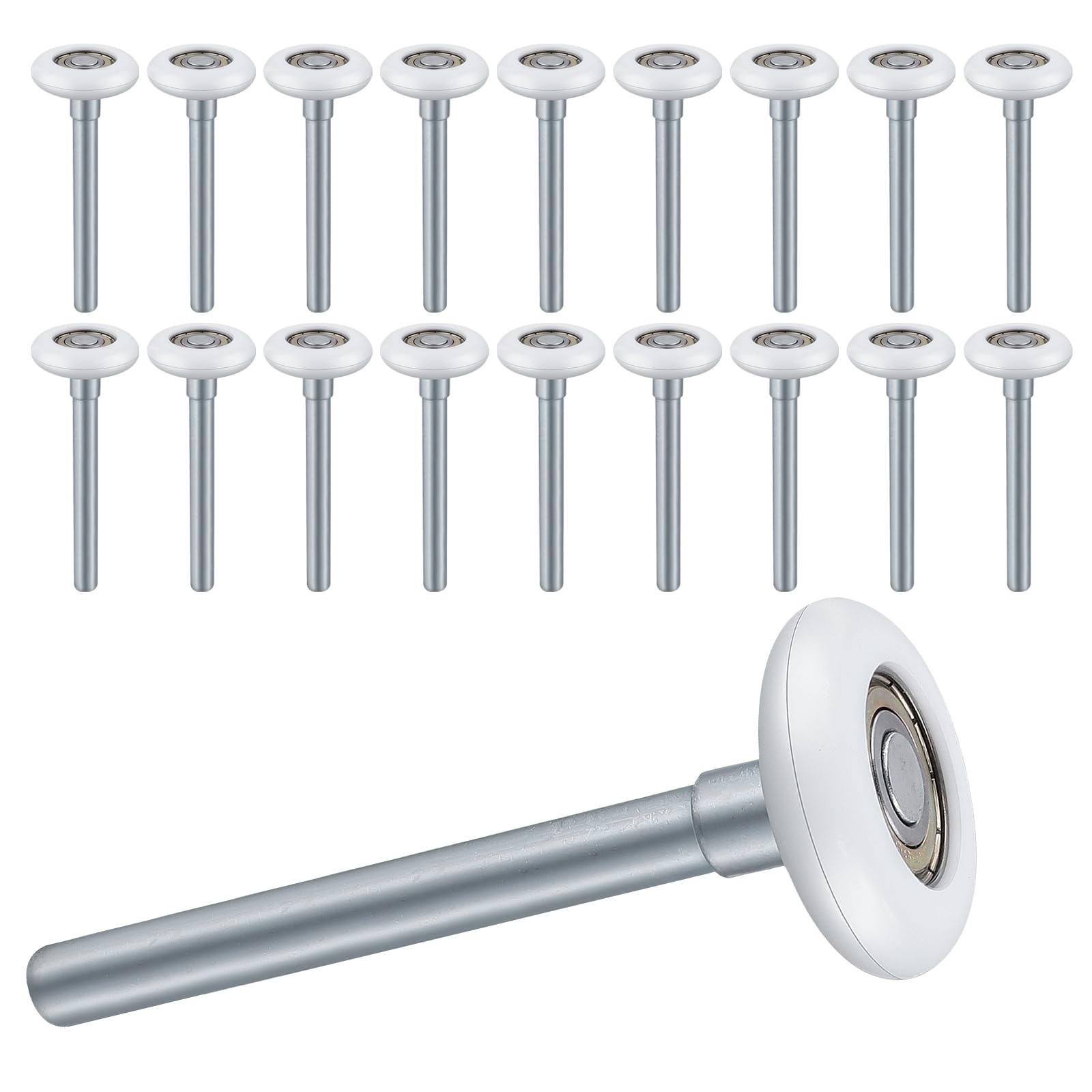 Rouleaux de porte de garage silencieux pour charge élevée, kit 20 pièces en nylon 11,9 x 4,6 cm