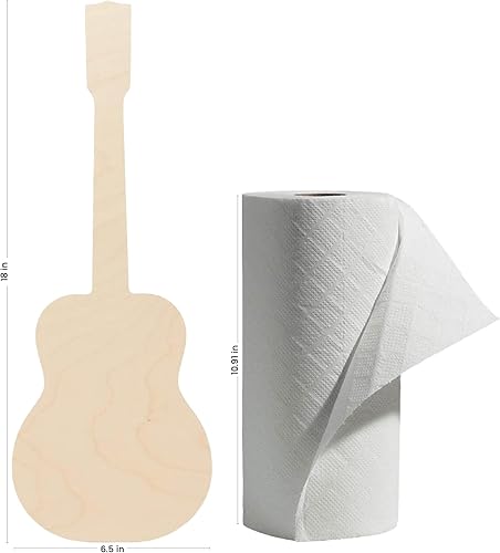 Miniatura 2 de Recorte de guitarra sin terminar, 17 pulgadas, paquete de 2 manualidades de madera sin pintar, formas de madera grandes para manualidadesdecoración