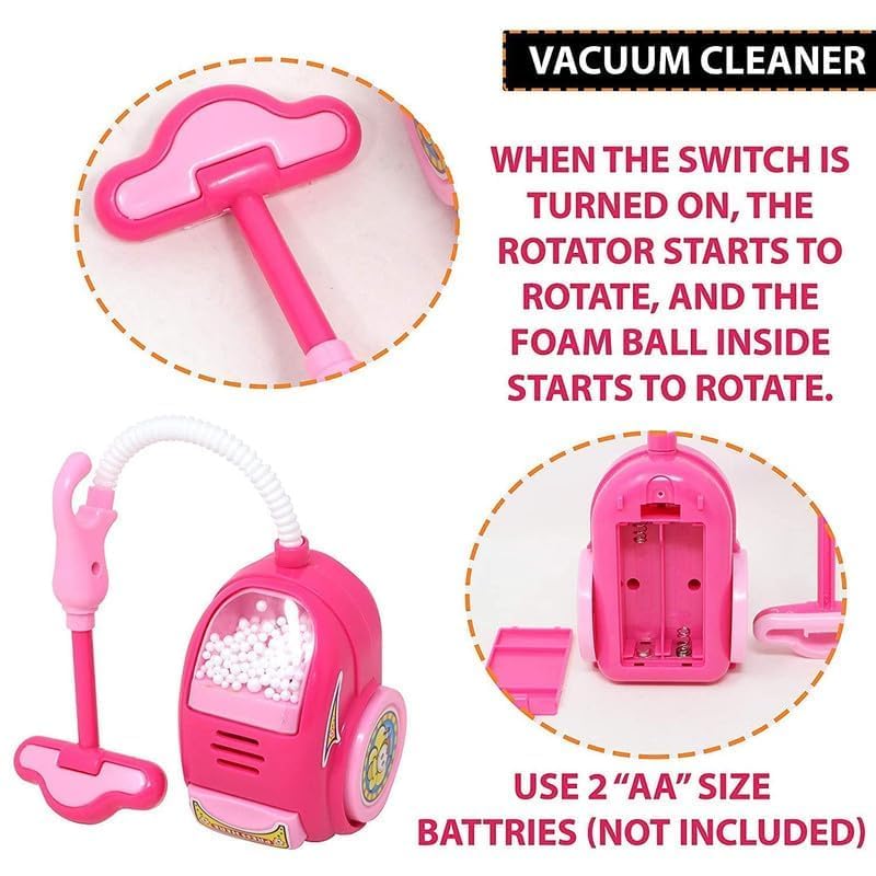 Pampam Mini Kitchen Utility Play Set, 6 Household Appliances with Light, Ages 3+ 2
