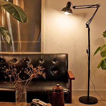 間接照明　フロアライト　アッパーライト1灯　ブラック　LED電球付き 間接照明 フロアライト アッパーライト1灯 ブラック LED電球付き