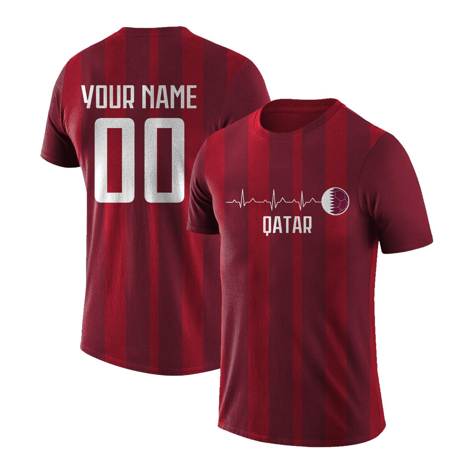 World Cup 2026 Qatar Football Jersey Personalised Name Number Fan Top