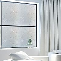 Vista 6 de Película de privacidad esmerilada para ventana, calcomanías decorativas de vinilo para ventana, adhesivos estáticos, sin pegamento, película
