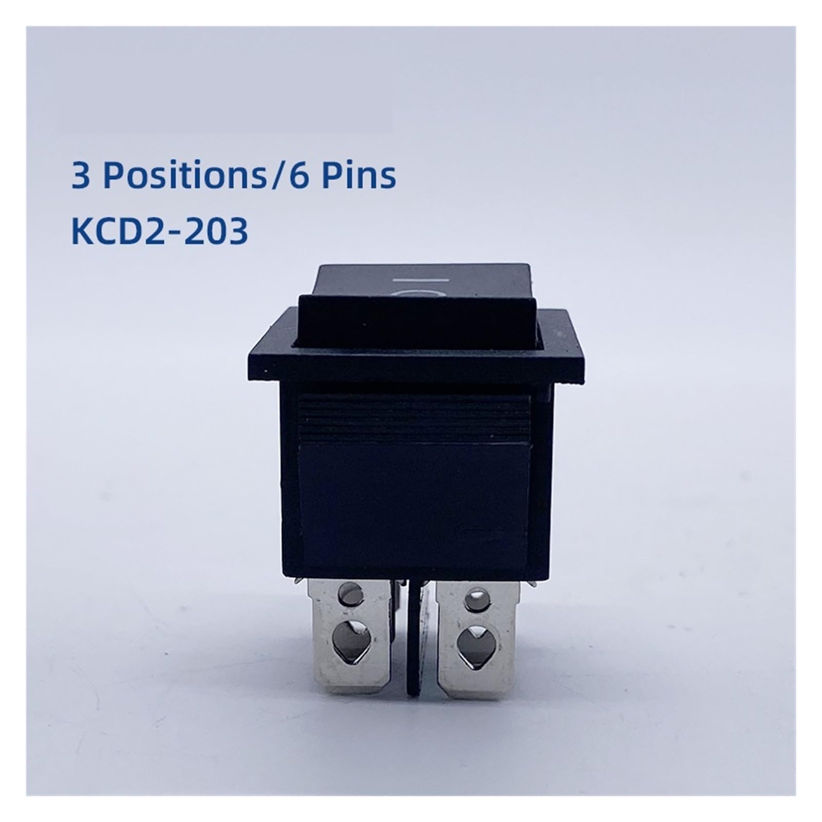 Interruptor basculante para embarcaciones, 10 Uds interruptor basculante 25 * 31 seis pines tres posiciones KCD2-203 16A