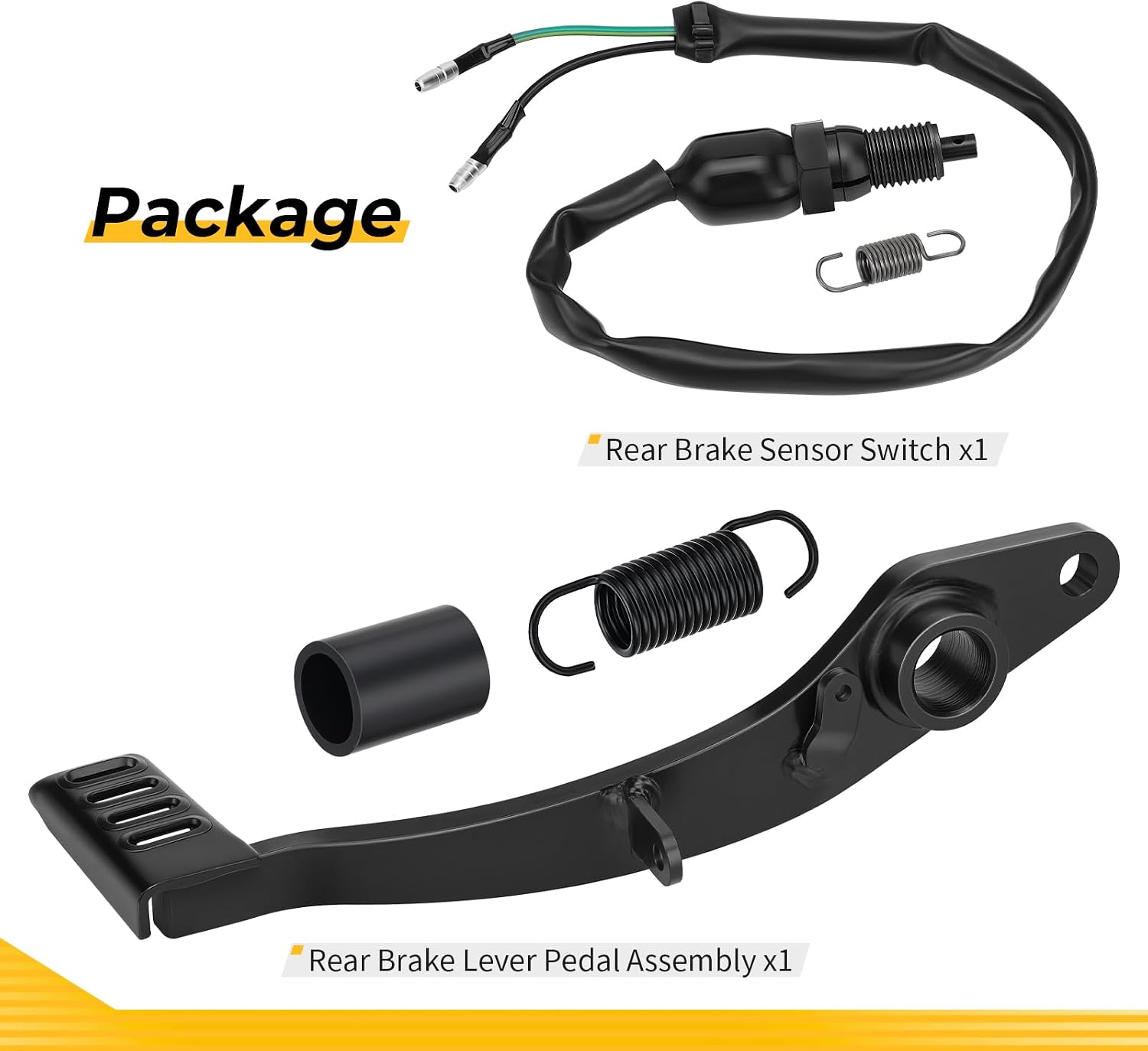M MATI Rear Brake Lever Pedal Assembly w/Switch Sensor for Honda CB300F CBR300R 2016-2022 46500-KYJ-305 35350-KYJ-902
