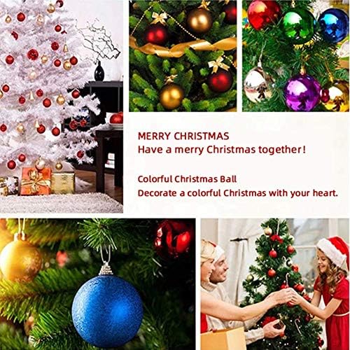 YXC 34pcs Christmas Baubles Ball Plastic Hanging Decorative Balls for Ornament Xmas Trees Home Party Wedding Shopwindow 4CM (Deep Blue)