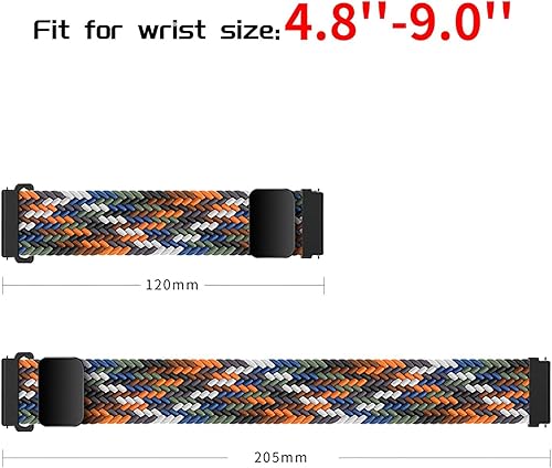 Miniatura 5 de Correa elástica trenzada compatible con Samsung Galaxy Watch 4 5 Pro 6 Band 1.575 in 1.732 in 1.772 inWatch 6 Classic 1.693 in 1.850 inWatch 4