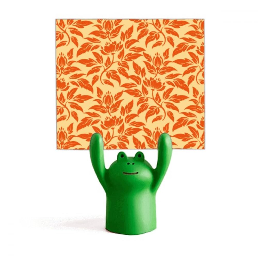 Porte note grenouille orange et support mémo floral classique - 4