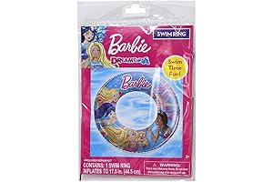 What Kids Want Barbie Inflatable Water Adventure Swim Ring