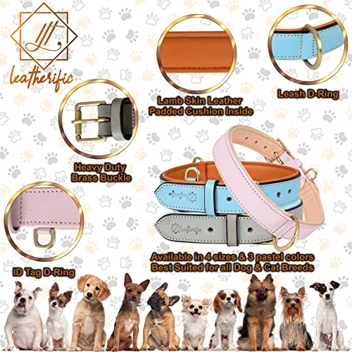 Leatherific - Genuine Leather Dog Collar, Bubblegum Pink, XL (Neck Size 22"-26") - Image 4