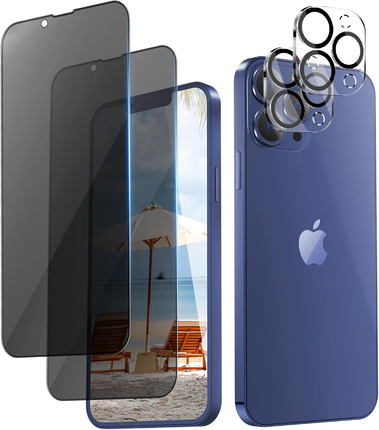 ORIbox Privacy Glass Screen Protector for iPhone 13 Pro Max, 2 Packs AntiScratch