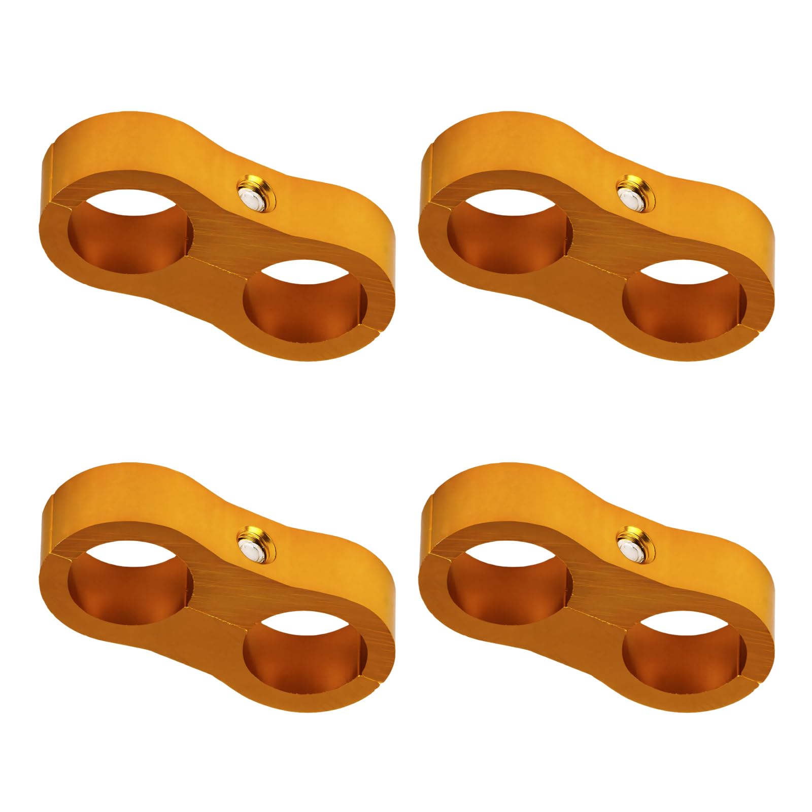 of 4 Aluminum AN8 Fuels Line Clamps High Strength Tube Clamps for Automotive Hose Management & Secure Fastening Coal Line Divider