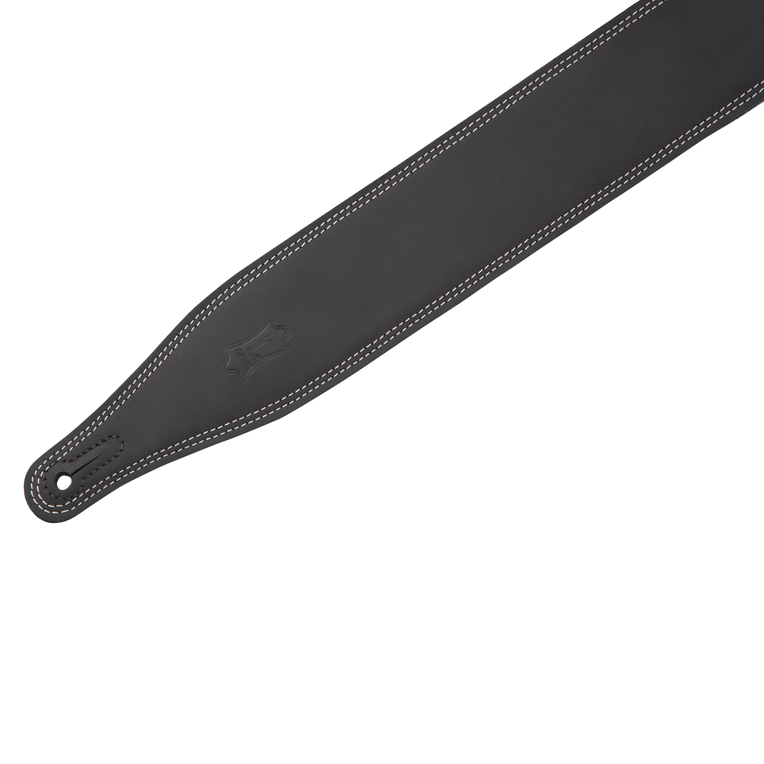 Levy's, M17BDS-BLK, Tracolla in pelle Black 2.5", Tracolla per Chitarra e Basso, Lunghezza regolabile da 41" (104.14 cm) a 55" (139.7 cm), Larghezza2 1/2" (6.35 cm), Colore Black