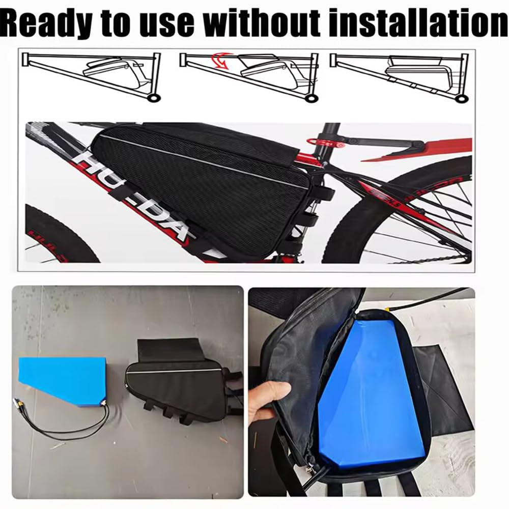 Batterie Triangulaire 52 V 45 Ah avec BMS pour vélo électrique | pour kit de roue avant/arrière de vélo électrique de 2 000 W, 1 500 W, 1 000 W et 750 W