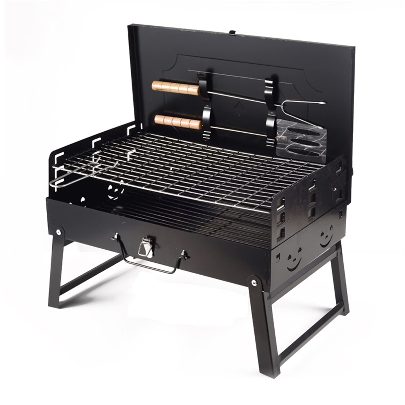 Grill składany na zewnątrz mini przenośny kemping grill składany grill węgiel drzewny piknik turystyka kemping narzędzia kuchenne na zewnątrz
