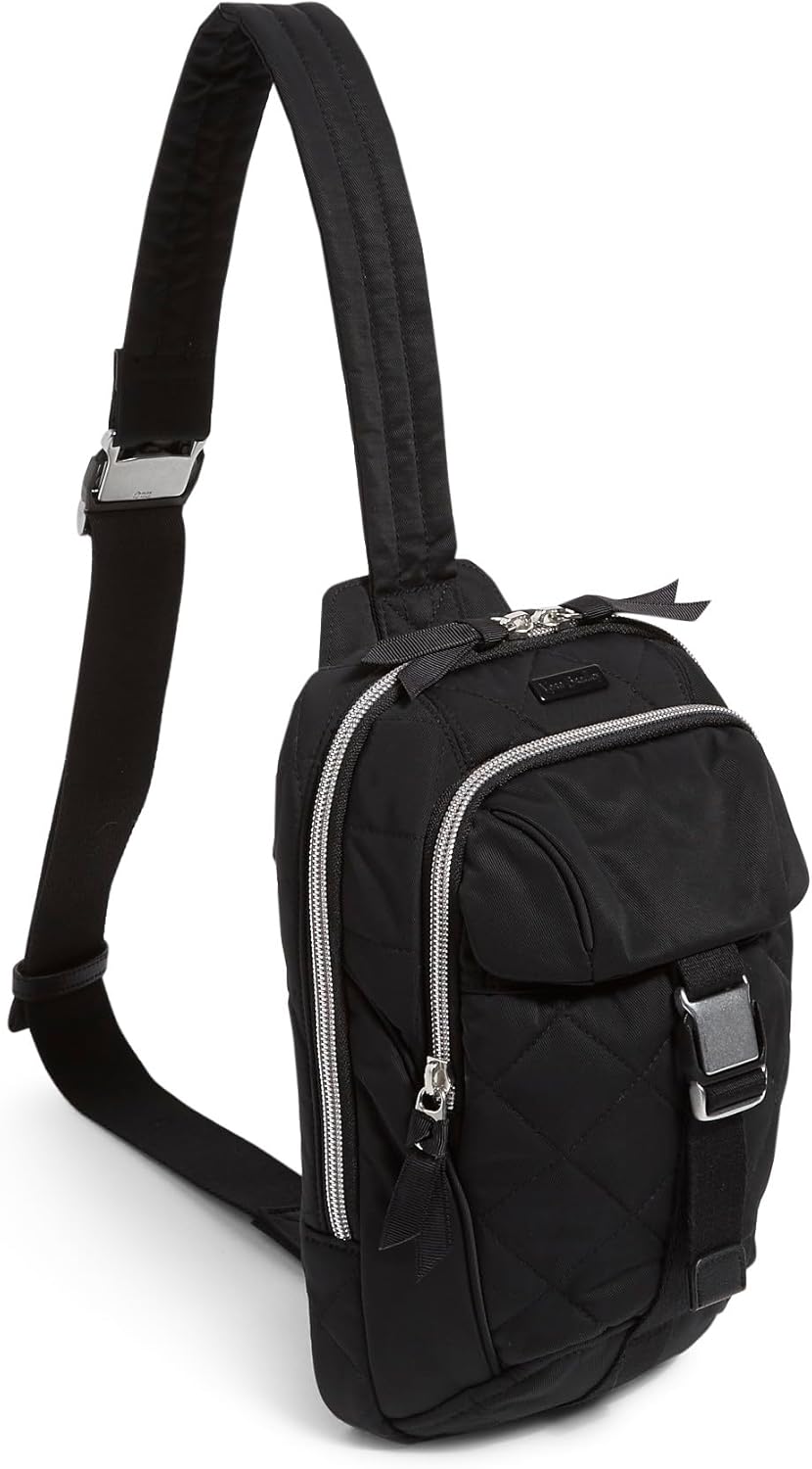 Vera Bradley Women's Performance Twill Utility Sling Backpack, Black, One Size - Image 4