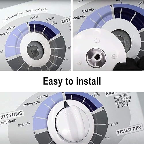 Miniatura 6 de WE1M654 - Pomo de temporizador para secadora de punto caliente y reemplazo de perilla de secadora G-E, reemplaza a AP3995098 WE01M0443 WE1M443