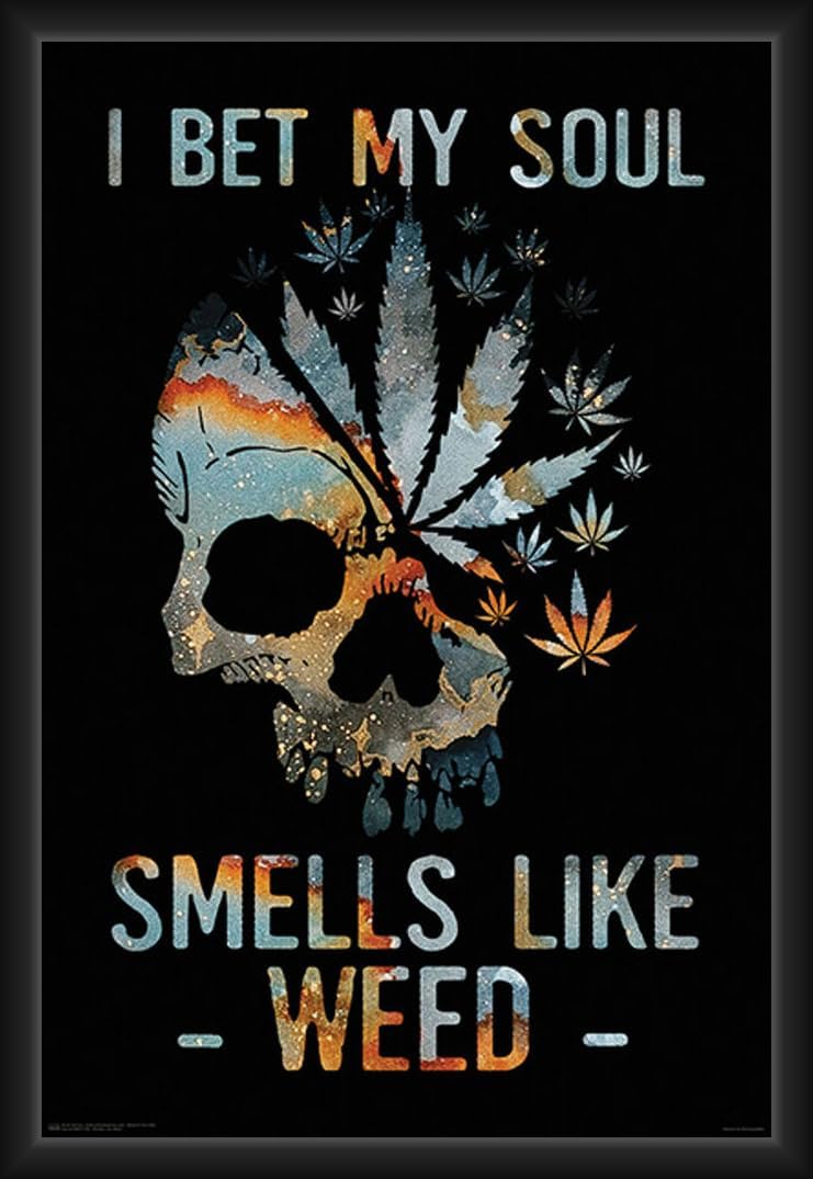 Amazon.com: BUY ART FOR LESS Officially Licensed Smells Like Weed ...