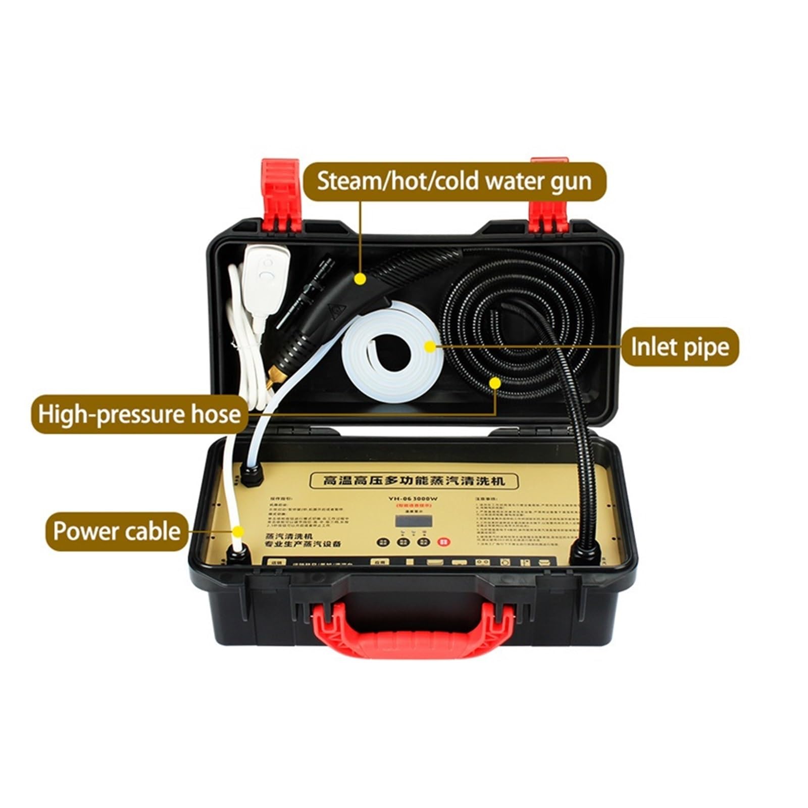 Limpiador a comercial for el hogar, aire acondicionado, capó de cocina, limpiador a for coche, utilizado con limpieza alcalina, 3KW,De múltiples fines(YH-06S)
