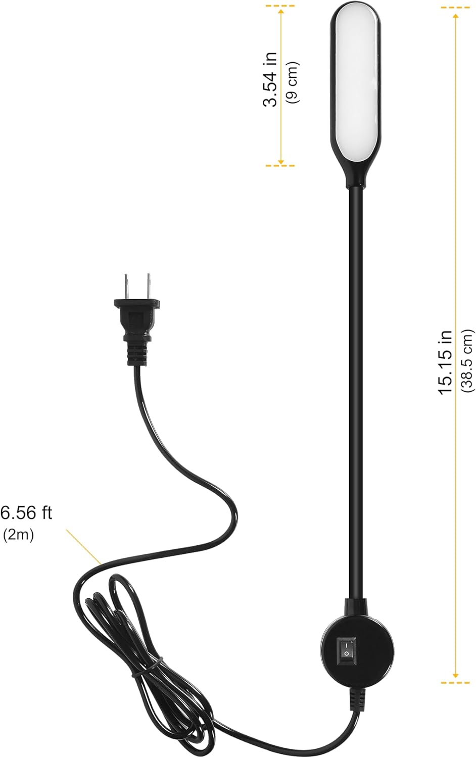 Sewing Machine Light LED Flexible Gooseneck Work Lamp with Magnetic Mount Base for Workbench Lathe Drill Press