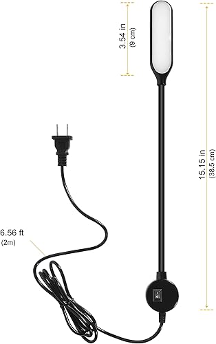 Miniatura 5 de Lámpara de trabajo de cuello de cisne flexible LED para máquina de coser con base de montaje magnético para banco de trabajo, torno, taladradora,