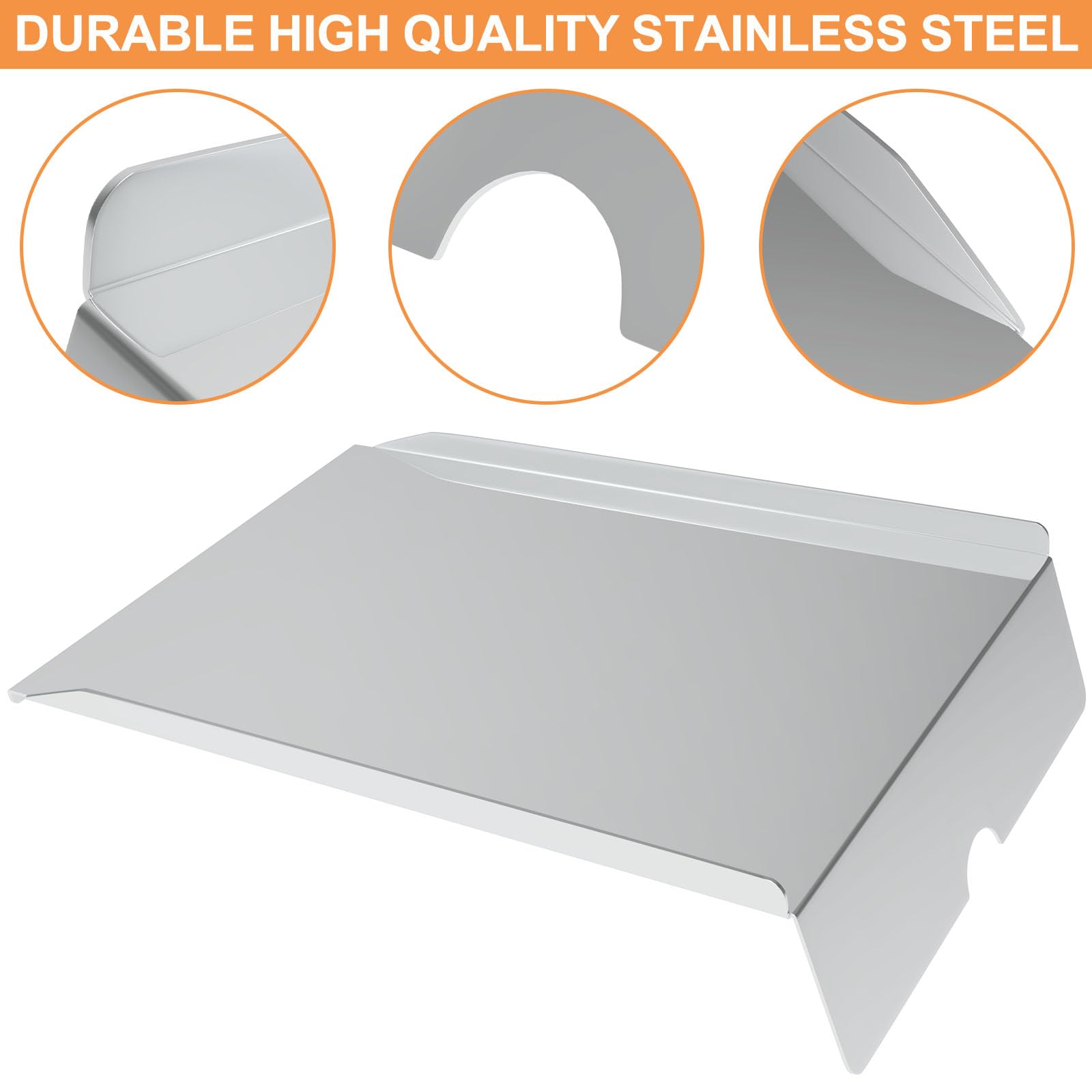 Tropfschale & Hitzeschutz Für Z Grills 700 Serie – Edelstahl, 66x39x10 Cm, Für 7002B, 700D, 700C Modelle