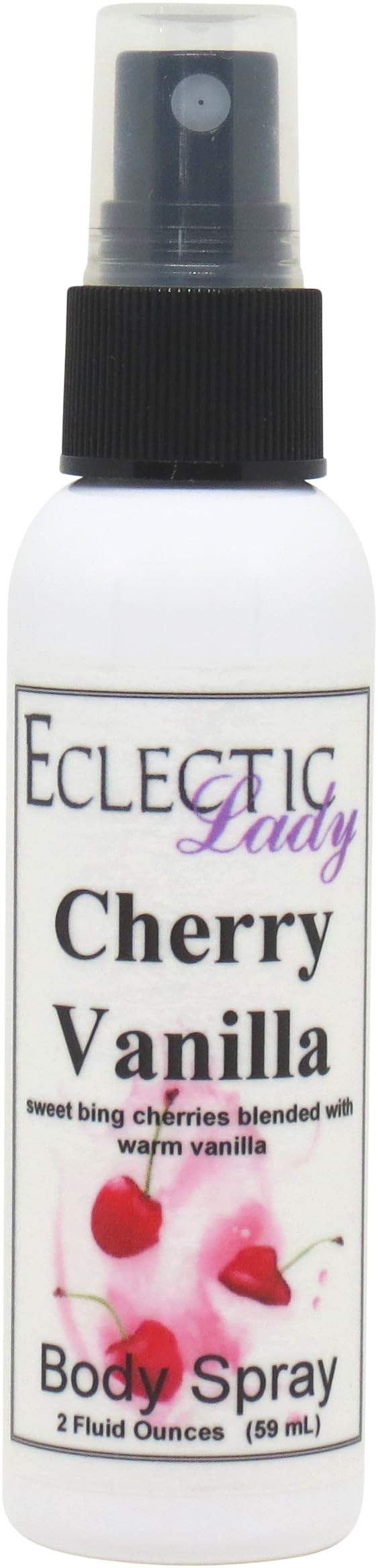 Eclectic Lady Cherry Vanilla Body Spray, 8 ounces, Body Mist for Women with Clean, Light & Gentle Fragrance, Cologne with Soft, Subtle Aroma For Daily Use