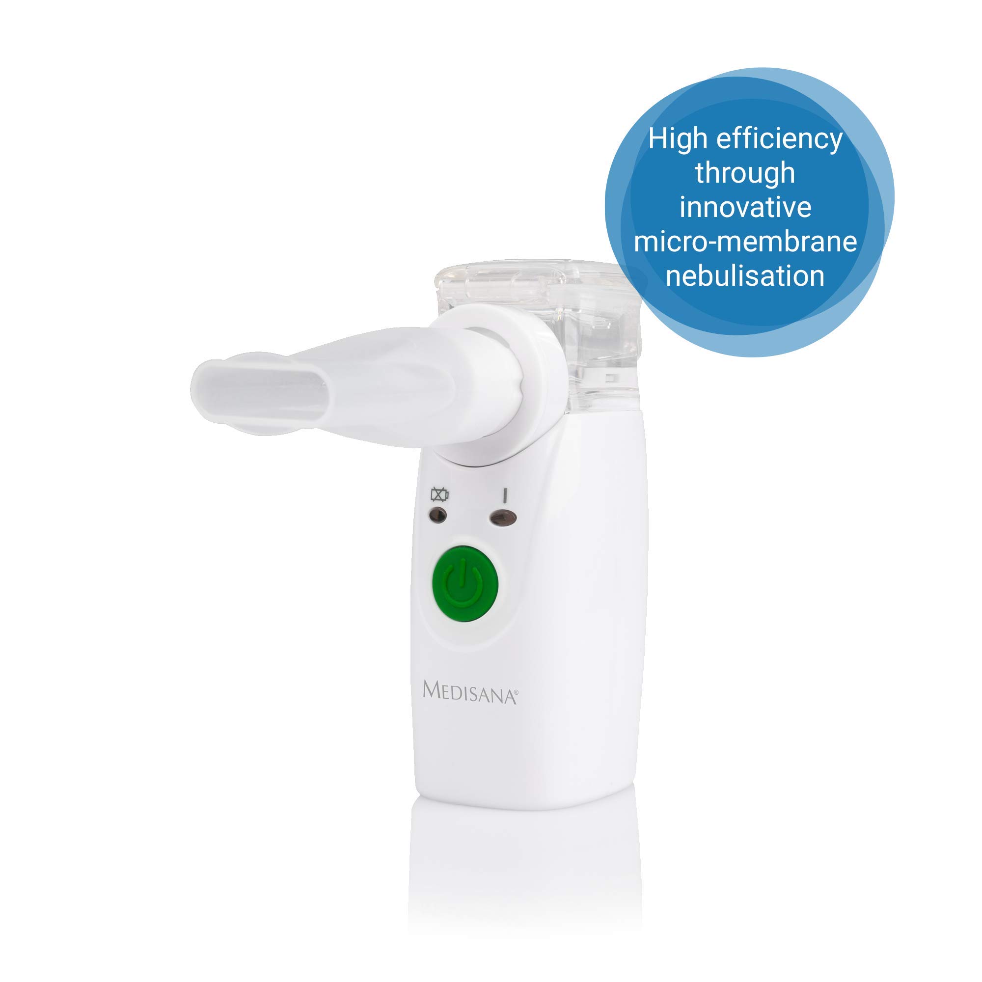 medisana IN 525 inalatore portatile per in viaggio, nebulizzatore ad ultrasuoni con boccaglio e maschera per adulti e bambini, per raffreddori o asma con accessori extra | ad ultrasuoni con boccaglio e maschera per adulti e bambini, per raffreddori o asma