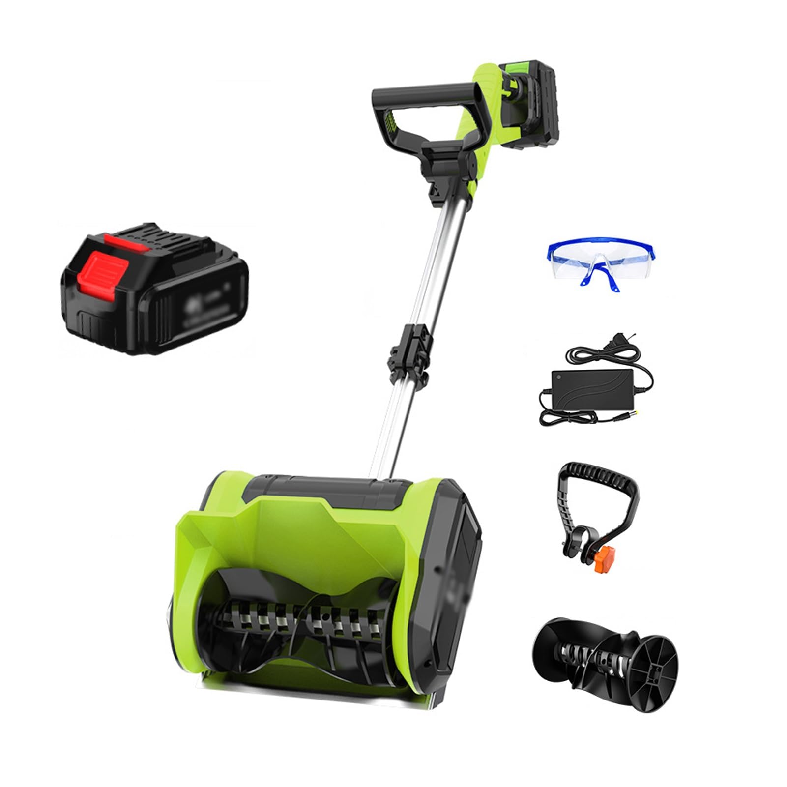 Spazzaneve Senza Filo 2x20V,Spazzaneve Elettrico Brushless 1200W,Larghezza di Spazzata di 30.48cm(12 Pollici),Pala da Neve con Troncone Regolabile,Per Viali/Terrasse(1x20V)