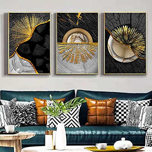 Art mural moderne salon : lot d'affiches géométriques abstraites 50x70cm pour votre canapé