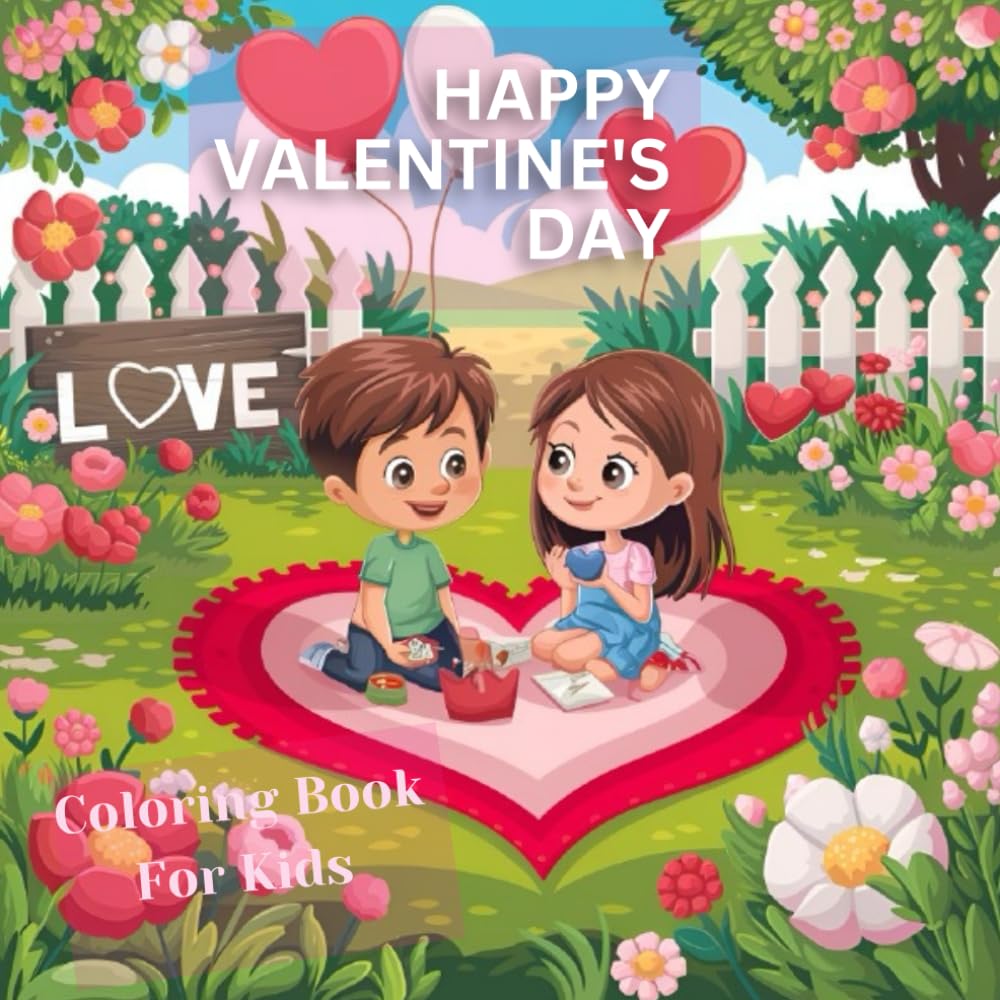 Simple Valentine Coloring Book for Kids.: Simple and Fun Valentine’s Day Coloring Pages with Hearts, Cute Animals, and Sweet Designs
