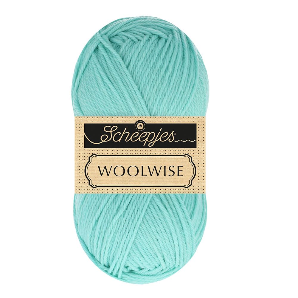 Scheepjes Woolwise 100g - 752 Aqua Marine, Superwash Merino Garn, Green, 1x100g