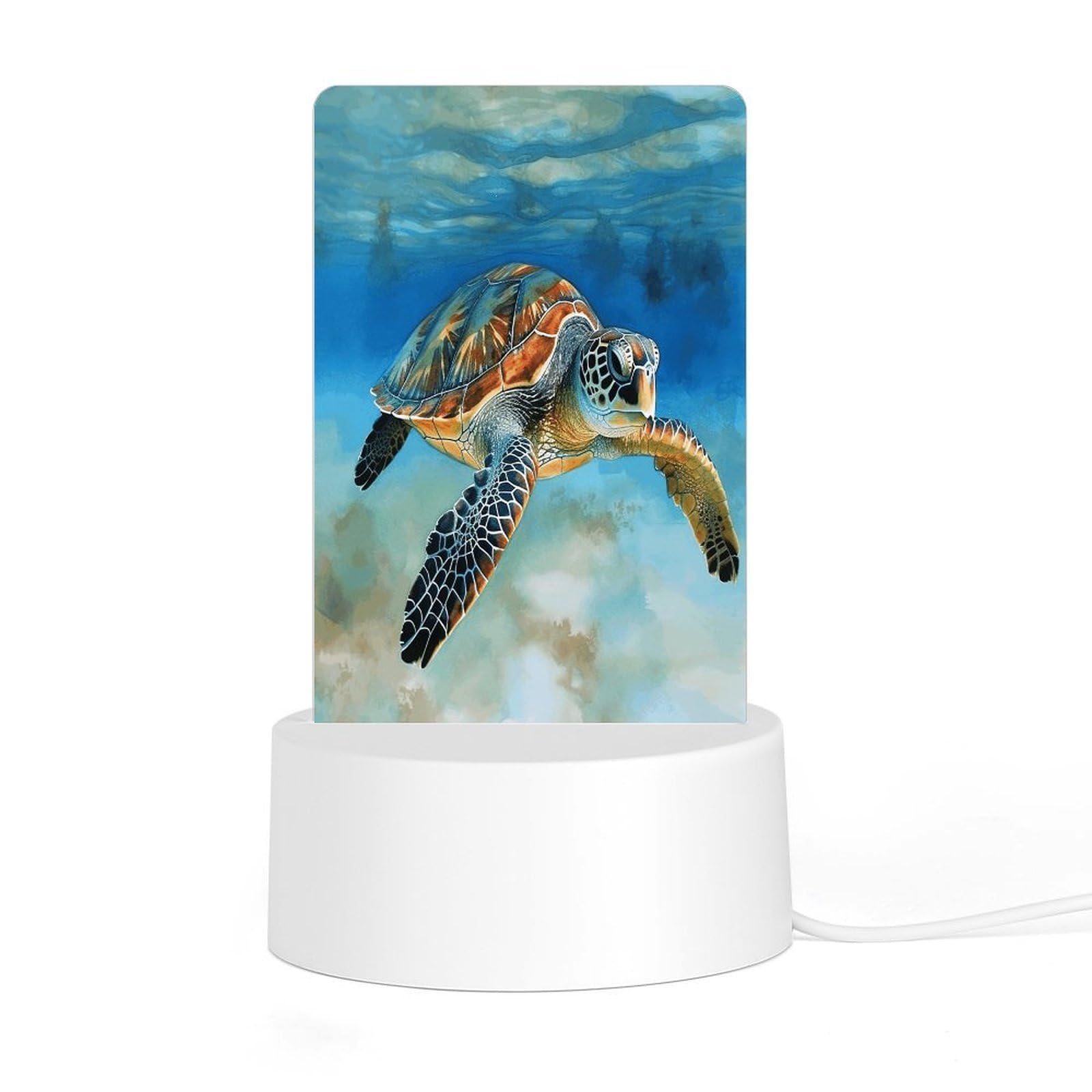 Adfgyerh Style Sea Turtle3 Night Light Acrylic Material Easy Installation, Home Decor Usb Interface Power Supply, Lamp For Restaurant Bar Cafe Room Decor