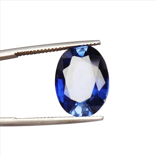 Miniatura 2 de GEMHUB Zafiro azul de corte ovalado de 12.30 quilates suelto para hacer joyas, piedra para hacer anillos para regalo del día de la madre., Gema,