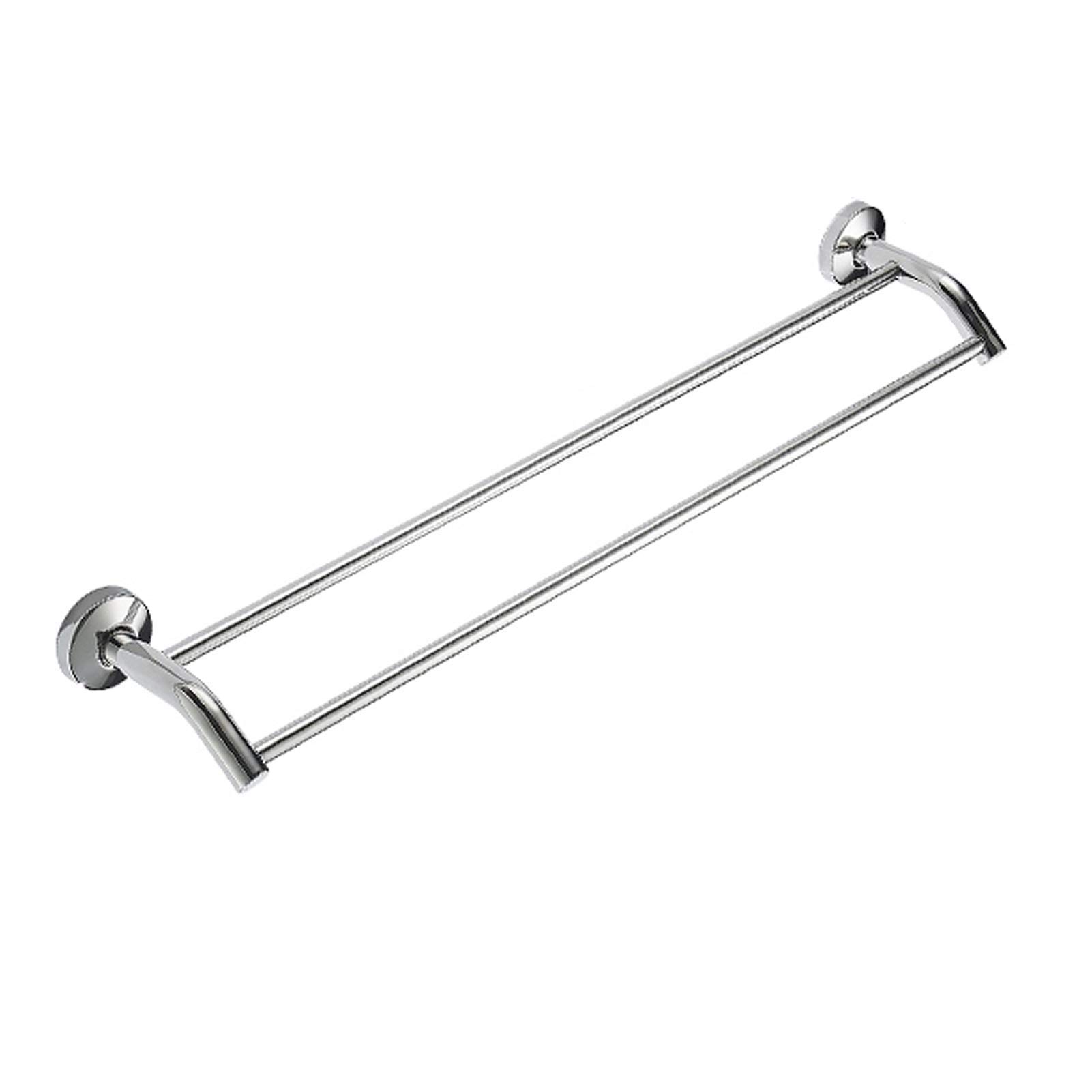 Barre porte-serviettes double murale pour suspendre les linges humides