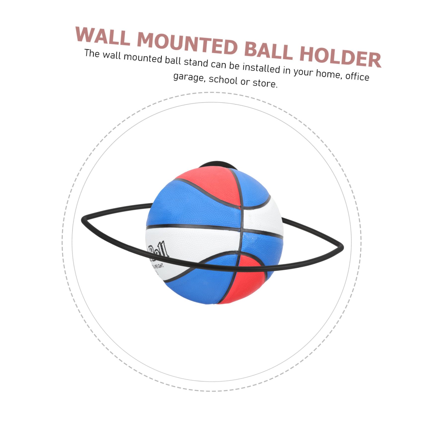 Toddmomy Calcomanías De Pared para Soporte De Fútbol ​​Soporte De Almacenamiento Ajustable para Fútbol ​​Soportes De Exhibición Decoración De Pared para Dormitorio Pickleball Balones